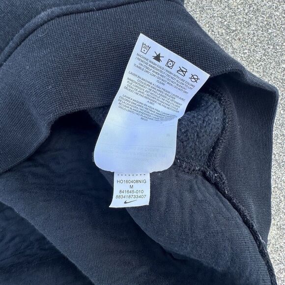 Nike Sportswear Club Fleece Sweatshirt Womens Medium Black Rally Quilted - Picture 6 of 8